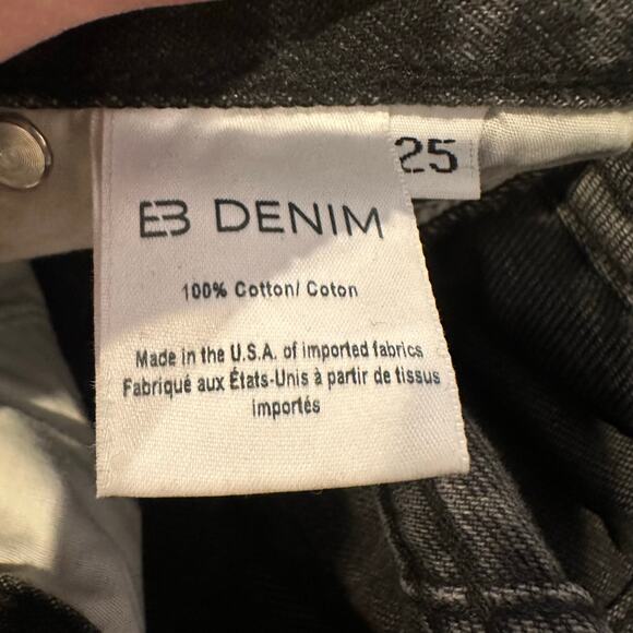 EB DENIM Women's Slit Hem High-Rise Straight Leg Jeans Size 25 In Grade School - Picture 6 of 13